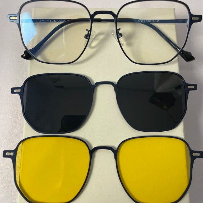 نظارة Lunettes magnétiques multi-lentilles pour un usage quotidien، عرض مسطح