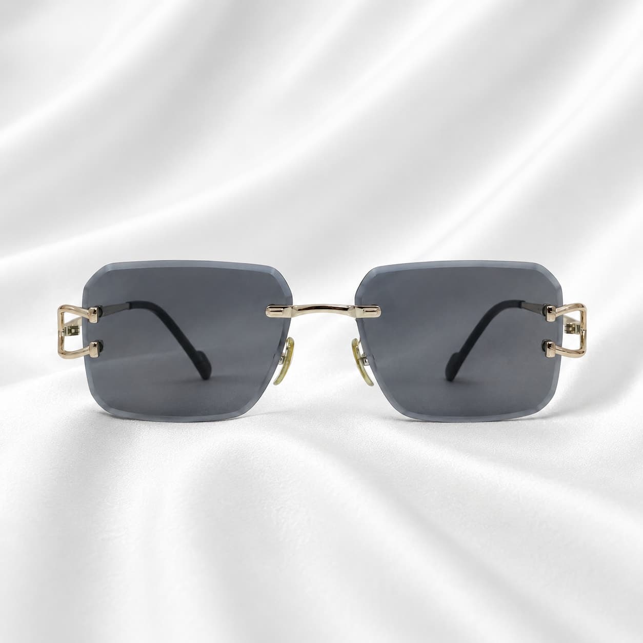 نظارة Éclipse Dorée – Lunettes de Soleil Sans Monture، عرض مسطح