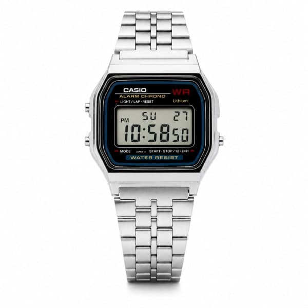 نظارة Casio Vintage Digital – Silver، عرض مسطح