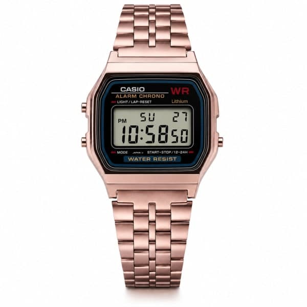 نظارة Casio Vintage Digital – Rose Gold، عرض مسطح
