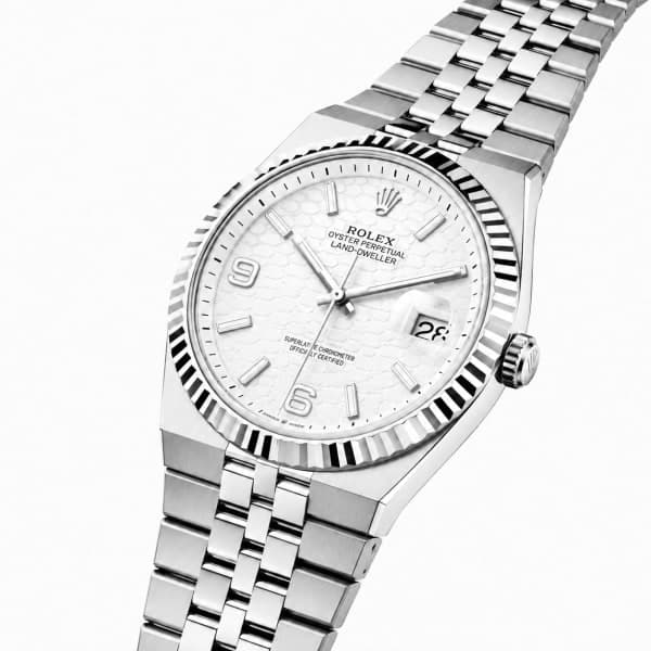 نظارة Land-Dweller Silver – Cadran Blanc على عارض