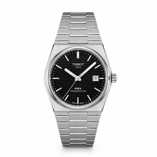 نظارة Tissot PRX Powermatic 80 - Noir، عرض مسطح