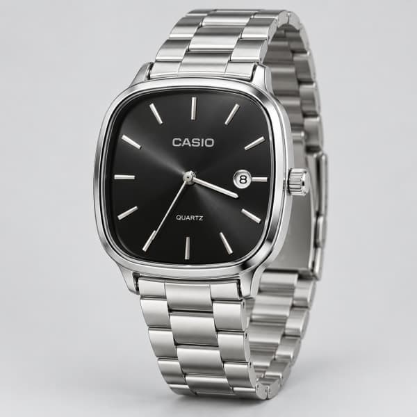 نظارة Casio Square Classic – Silver & Black على عارض