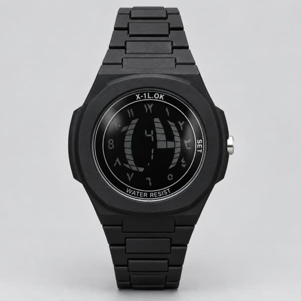 Lunettes de soleil Montre Digitale X-TL.OK – Full Black, vue à plat